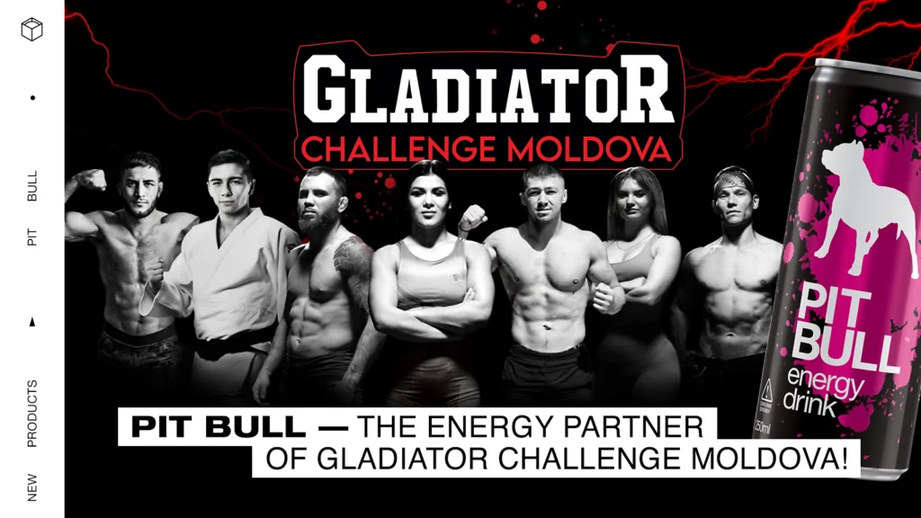 PIT BULL Becomes the Energy Partner of the Gladiator Challenge Moldova, the Biggest Show of the Country