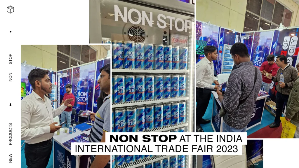 NON STOP in the spotlight: the energy drink was presented at the India International Trade Fair 2023 in New Delhi