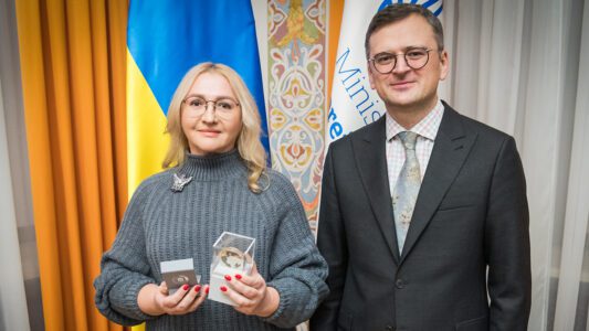 New Products Group has received the award “For Supporting Ukrainian Diplomacy”: it was granted personally by the Minister of Foreign Affairs of Ukraine, Dmytro Kuleba